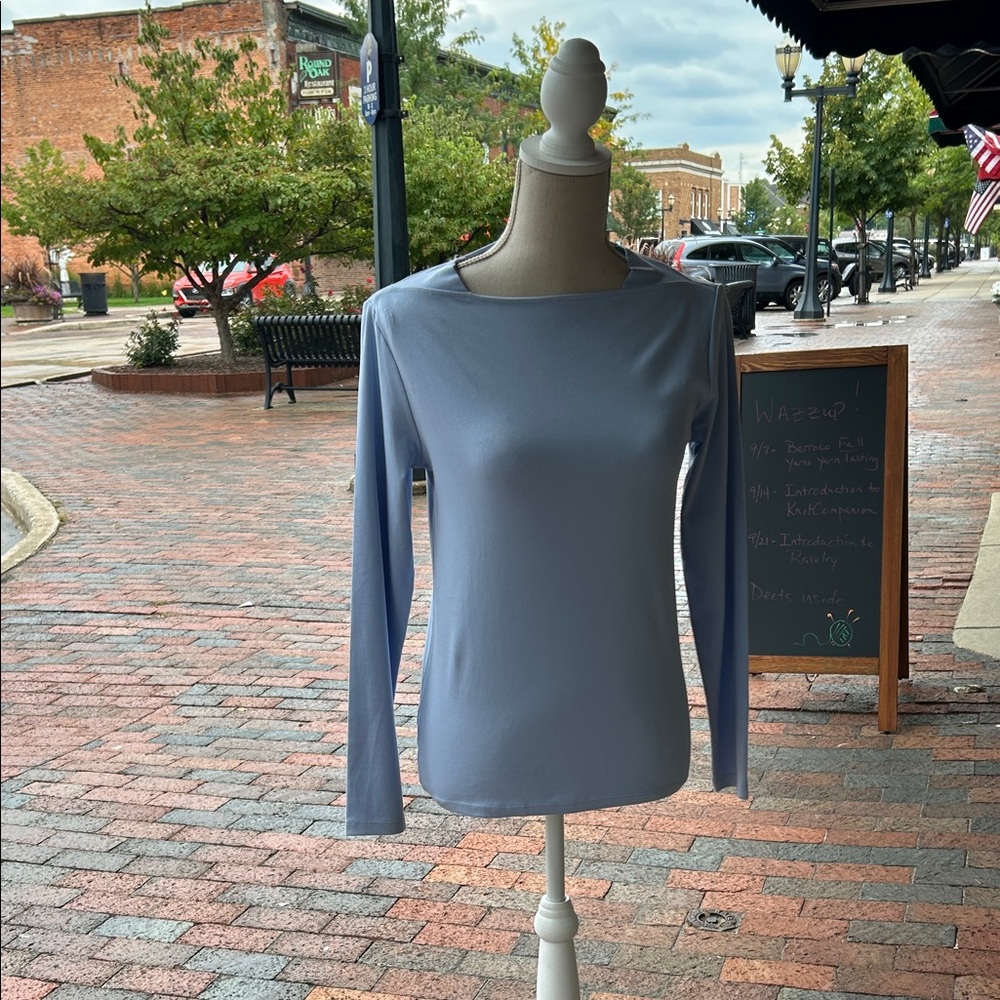 LOFT Sky Blue Long Sleeve Blouse
